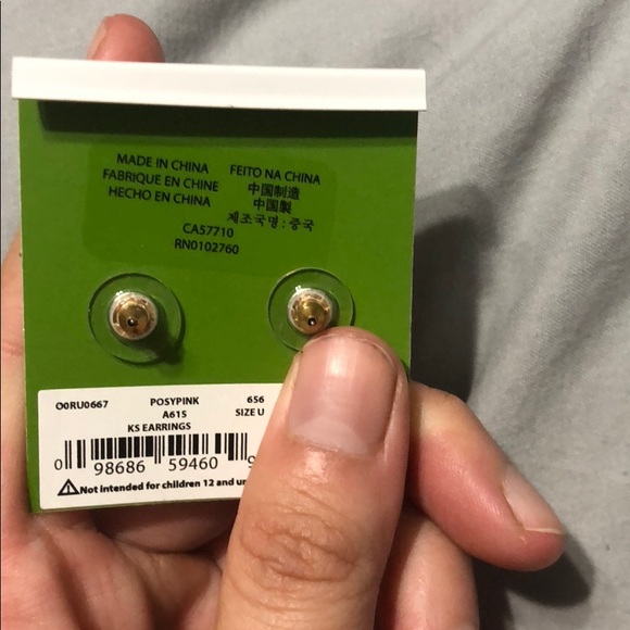 Kate Spade nude stud earrings - Picture 2 of 2